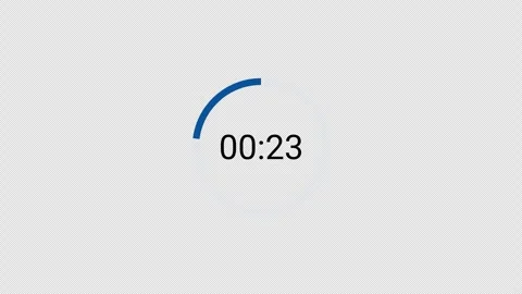 Circle countdown thirty seconds animation from 30 to 0 seconds Stock Footage 286037677