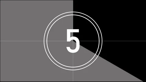 Circle countdown timer 10 seconds animation Isolated on Black background Stock Footage 321194155