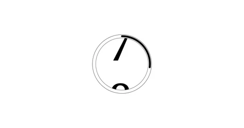 Circle countdown timer animation from 10 to 0 second animation on a transparent Stock Footage 337715777
