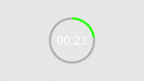 Circle countdown timer animation from 30 to 0 seconds countdown, countdown video Stock Footage 292354862