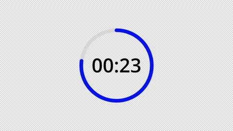 Circle countdown timer animation from 30 to 0 seconds countdown, countdown video Stock Footage 292356261