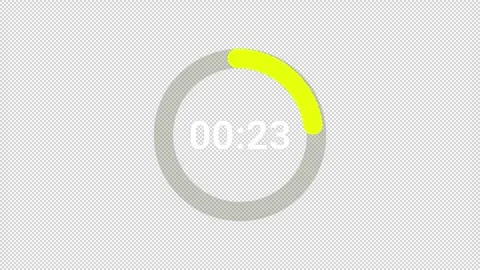 Circle countdown timer animation from 30 to 0 seconds countdown, countdown video Stock Footage 292356668
