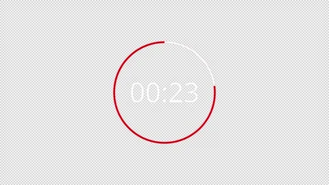 Circle countdown timer animation from 30 to 0 seconds countdown, countdown video Stock Footage 292357168