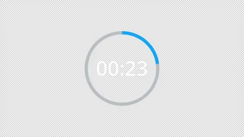 Circle countdown timer animation from 30 to 0 seconds countdown, countdown video Stock Footage 292357700