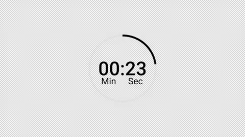 Circle countdown timer animation from 30 to 0 seconds countdown, countdown video Stock Footage 292358754
