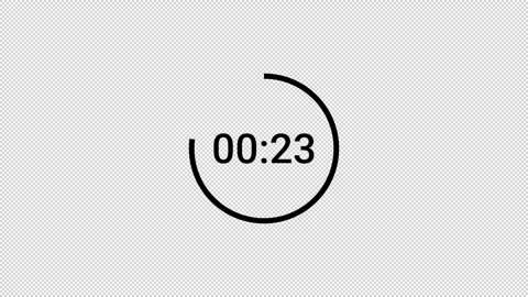 Circle countdown timer animation from 30 to 0 seconds countdown, countdown video Stock Footage 292358968