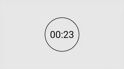 Circle countdown timer animation from 30 to 0 seconds countdown, countdown video Stock Footage 292359288