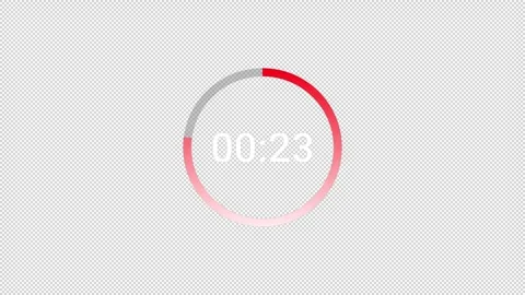 Circle countdown timer animation from 30 to 0 seconds countdown, countdown video Stock Footage 292359885