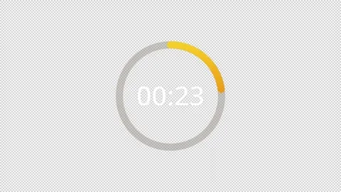 Circle countdown timer animation from 30 to 0 seconds countdown, countdown video Stock Footage 292361927
