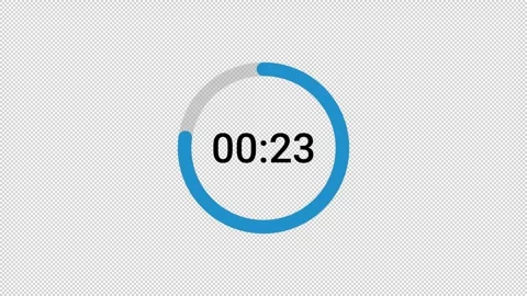 Circle countdown timer animation from 30 to 0 seconds countdown, countdown video Stock Footage 292362473
