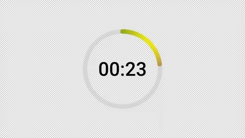 Circle countdown timer animation from 30 to 0 seconds countdown, countdown video Stock Footage 292363109