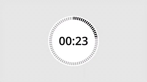 Circle countdown timer animation from 30 to 0 seconds countdown, countdown video Stock Footage 292363985