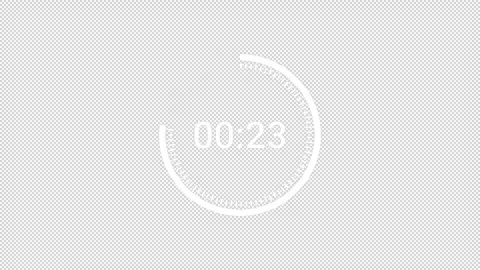 Circle countdown timer animation from 30 to 0 seconds countdown, countdown video Stock Footage 292365985