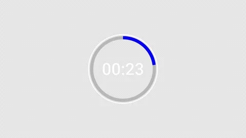 Circle countdown timer animation from 30 to 0 seconds countdown, countdown video Stock Footage 292730806