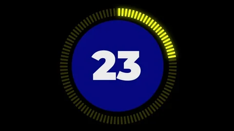 Circle countdown timer animation from 30 to 0 . Modern trendy colors animation Stock Footage 318175812