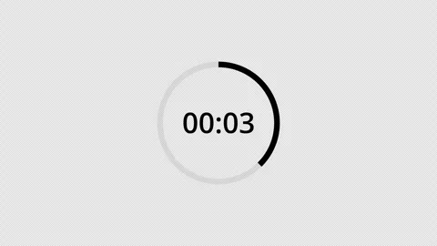 Circle countdown timer animation from 5 to 0 seconds, countdown video Stock Footage 296674603