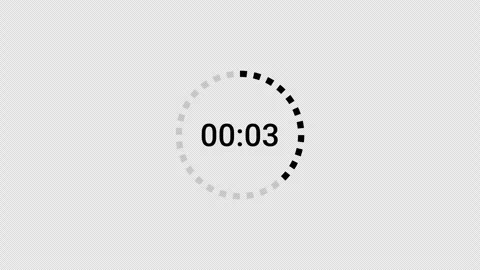 Circle countdown timer animation from 5 to 0 seconds, countdown video Stock Footage 296674653