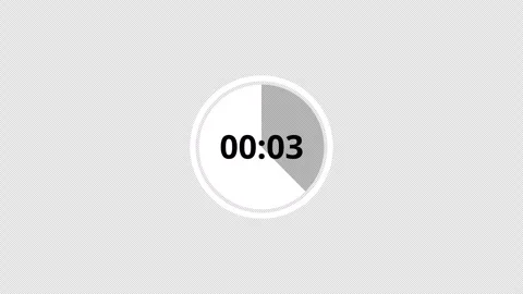 Circle countdown timer animation from 5 to 0 seconds, countdown video Stock Footage 296674752