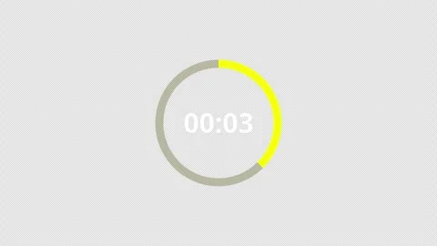 Circle countdown timer animation from 5 to 0 seconds, countdown video Stock Footage 296674774