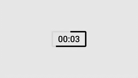 Circle countdown timer animation from 5 to 0 seconds, countdown video Stock Footage 296753656