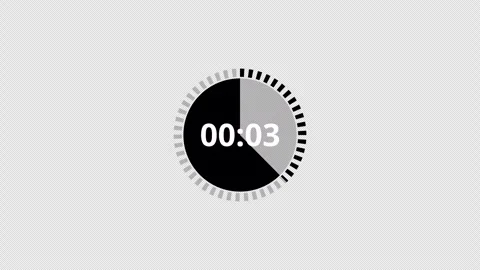 Circle countdown timer animation from 5 to 0 seconds, countdown video Stock Footage 296754022