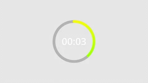 Circle countdown timer animation from 5 to 0 seconds, countdown video Stock Footage 296754114