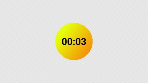 Circle countdown timer animation from 5 to 0 seconds, countdown video Stock Footage 296754462