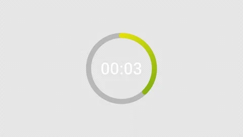 Circle countdown timer animation from 5 to 0 seconds, countdown video Stock Footage 297189573