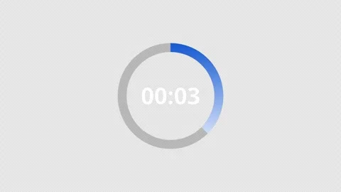 Circle countdown timer animation from 5 to 0 seconds, countdown video Stock Footage 297189683