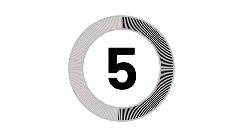 Circle countdown timer ten seconds animation from 10 to 0 seconds Stock Footage 320624122