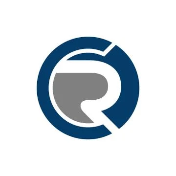 Circle CR initial company linked letter logo template Stock Illustration