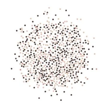 Circle created from brown dotted particles Stock Illustration