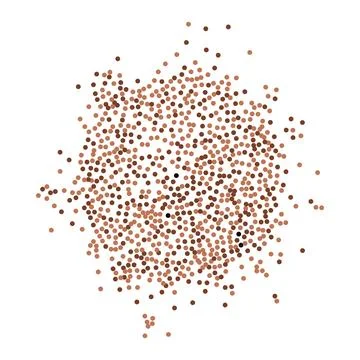 Circle created from brown dotted particles Stock Illustration