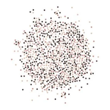 Circle created from brown dotted particles Stock Illustration