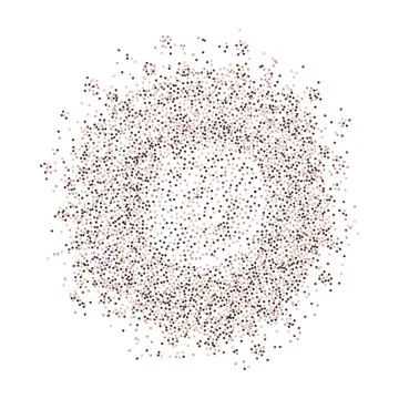 Circle created from brown dotted particles Stock Illustration