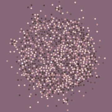 Circle created from brown dotted particles Stockillustratie