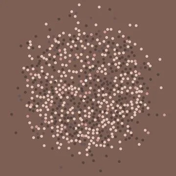 Circle created from brown dotted particles Stock Illustration