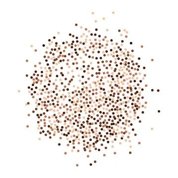 Circle created from brown dotted particles Stock Illustration