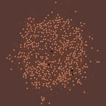 Circle created from brown dotted particles Stock Illustration