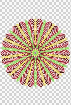 The circle is created from expressive colored brush strokes. Stock Illustration