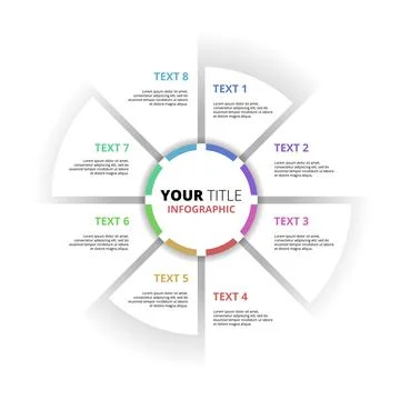 Circle Creative Diagram Business Plan Concept Infographic Element Template 스톡 일러스트