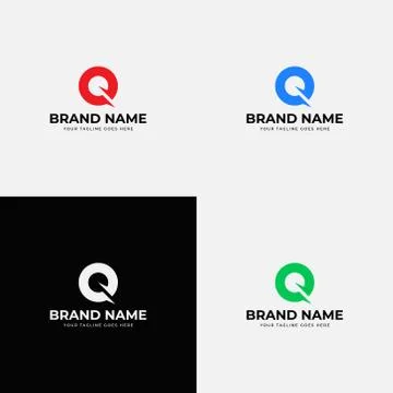 Circle Creative Modern Abstract Initial Letter Q logo design vector template. Stock Illustration