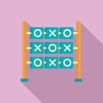 Circle cross game icon, flat style Stock Illustration