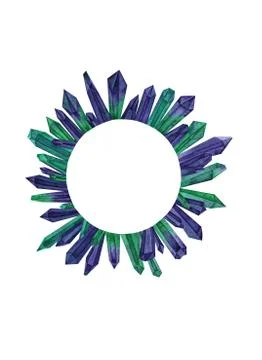 Circle of crystals Illustrazione stock