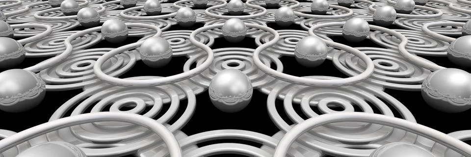 Circle, curve and sphere background Stock Illustration