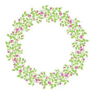 Circle cute hand drawn frames on the white background. Love bohemia concept for Stock Illustration