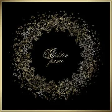 Circle cute hand drawn frames on the white background. Love bohemia concept for Stock Illustration