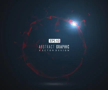 Circle cyberspace made of dots and lines, vector illustration. Stock Illustration