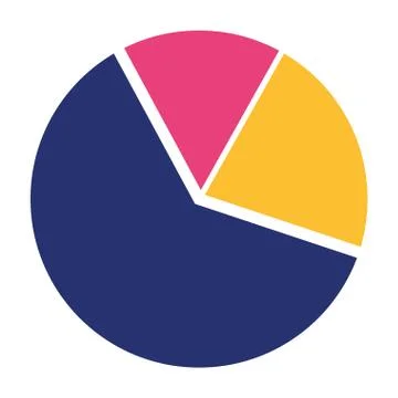 Circle data graphic icon cartoon Stock Illustration