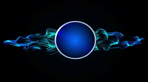 Circle Deep Blue Energy LOOP 스톡 동영상 25330840